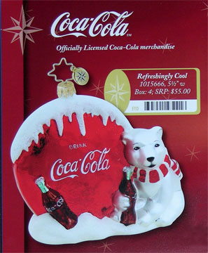 Radko Refreshingly Cool Coca Cola Ornament