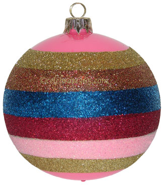 Thomas Glenn Hot Pink Stripe Ornament