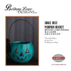 Bethany Lowe Designs, Small Pumpkin Bucket TURQUOISE