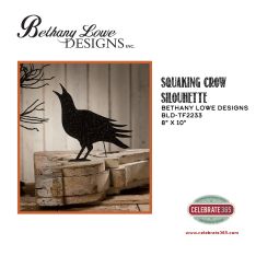 Bethany Lowe Designs,  Squawking Crow Silhouette