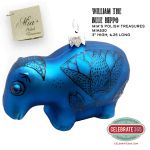 William the Blue Egyptian Hippo ornament from Mia