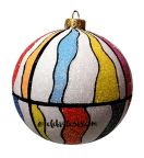 Thomas Glenn Funky Beach Ball Glittered Ornament